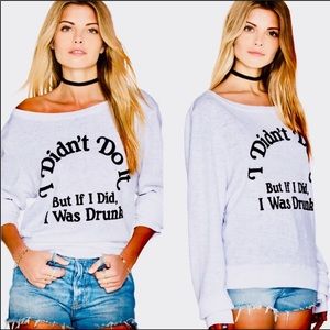 Wildfox Wasn’t Me Baggy Sweater Sz. S